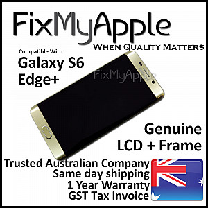 [Full OEM] Samsung Galaxy S6 Edge+ LCD Touch Screen Digitizer Assembly with Frame - Gold Platinum